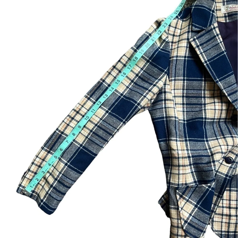 Pendleton Vintage 100% Pure Virgin Wool Plaid Jacket size 15/16